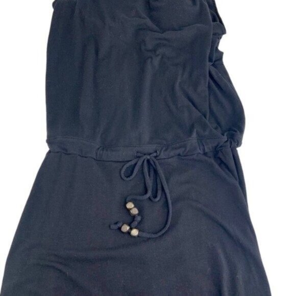 Athleta Black Hi Low Patio Maxi Dress Halter Built in Bra - Picture 5 of 6